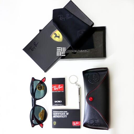 عینک ریبن فراری کد 4296 rayban ferrari شیشه سنگ فول پک اصلی